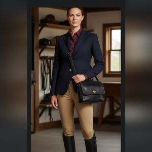 Vintage Coach Black Leather Court Bag 9870 | Classic Top Handle Crossbody